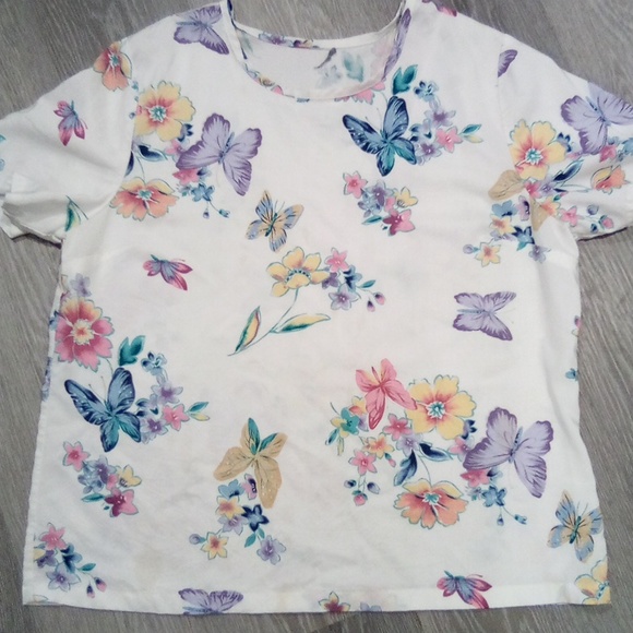 Vintage Butterfly  Grannie-core Short sleeve Top - Picture 6 of 12